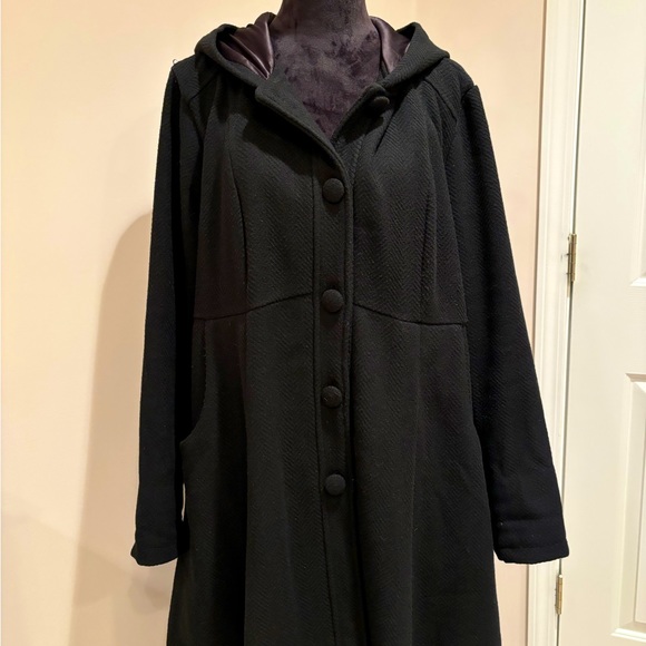 torrid Jackets & Blazers - TORRID Black hooded swing coat